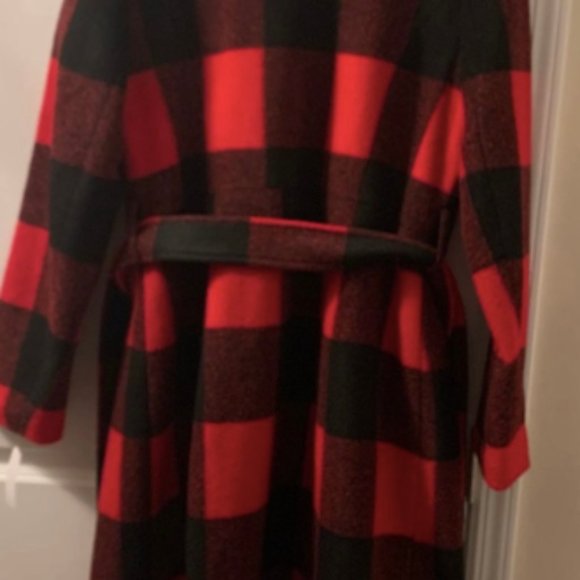 NY&Co.: Buffalo Check Plaid Wrap Coat - XS-S - Picture 3 of 5